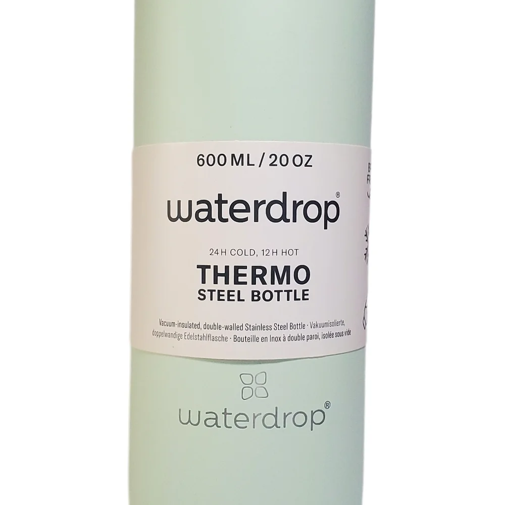 WATERDROP Thermo Steel Stainless Steel Bottle Robust Double-Walled Water Bottle